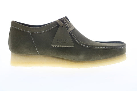 Clarks Wallabee 26155399 Mens Green Suede Lace Up Chukkas Boots
