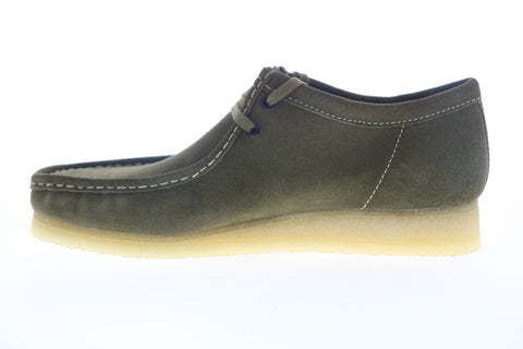 Clarks Wallabee 26155399 Mens Green Suede Lace Up Chukkas Boots
