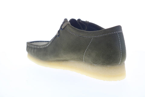 Clarks Wallabee 26155399 Mens Green Suede Lace Up Chukkas Boots