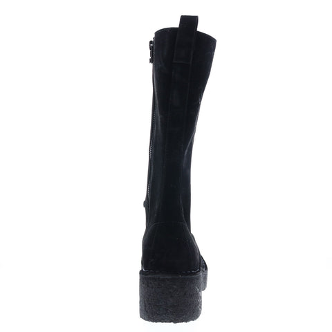 Clarks Arisa HI 26155417 Womens Black Suede Lace Up Knee High Boots