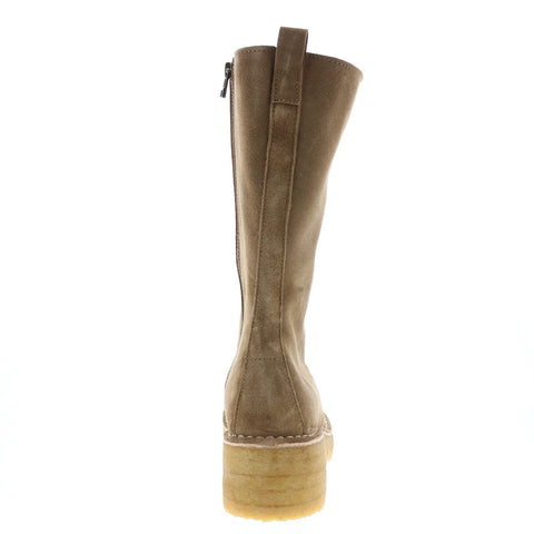 Clarks Arisa HI 26155420 Womens Brown Suede Lace Up Knee High Boots