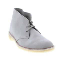 Clarks Desert Boot 2 26155495 Mens Gray Suede Lace Up Desert Boots Boots