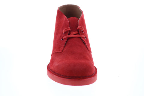 Clarks Desert Boot 2 26155500 Mens Red Suede Lace Up Desert Boots