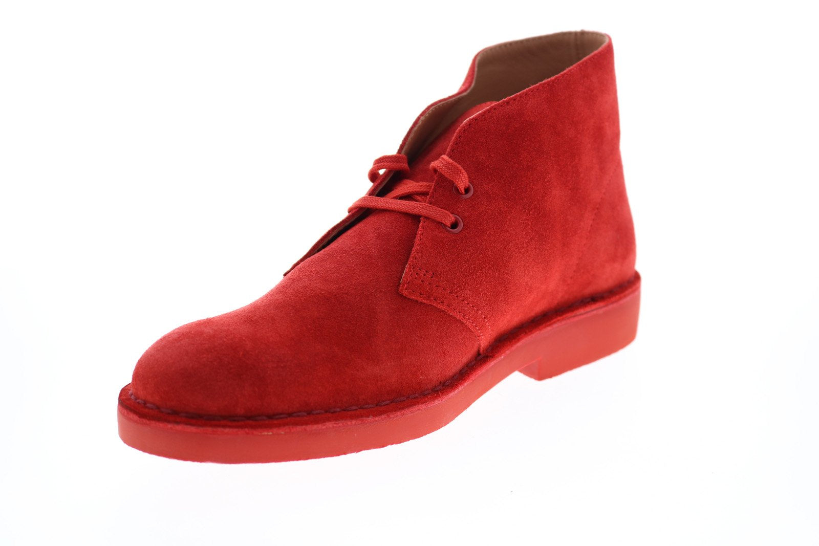 Clarks Boot 2 26155500 Mens Red Suede Lace Up Desert Boots - Shoes