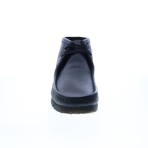 Clarks Wallabee Boot 26155512 Mens Black Leather Lace Up Chukkas Boots