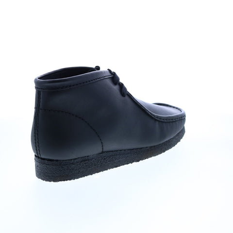 Clarks Wallabee Boot 26155512 Mens Black Leather Lace Up Chukkas Boots