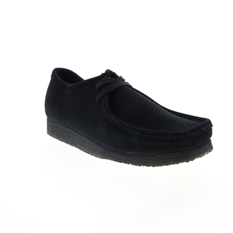 Clarks Wallabee 26155519 Mens Black Suede Lace Up Oxfords Casual Shoes