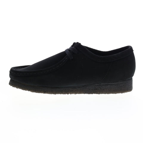 Clarks Wallabee 26155519 Mens Black Suede Lace Up Oxfords Casual Shoes