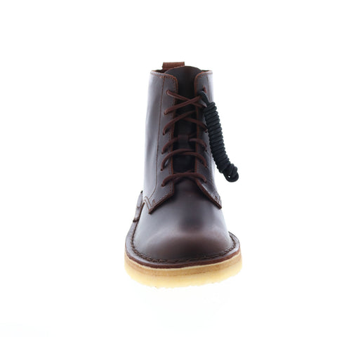 Clarks Desert Mali 26155530 Womens Brown Leather Lace Up Casual Dress Boots