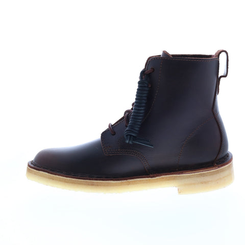 Clarks Desert Mali 26155530 Womens Brown Leather Lace Up Casual Dress Boots