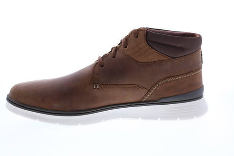 Clarks Braxin Mid 26155728 Mens Brown Leather Lace Up Chukkas Boots