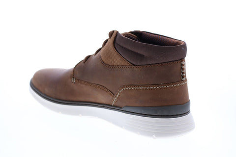 Clarks Braxin Mid 26155728 Mens Brown Leather Lace Up Chukkas Boots
