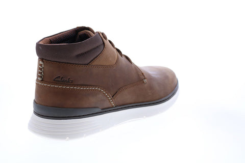 Clarks Braxin Mid 26155728 Mens Brown Leather Lace Up Chukkas Boots