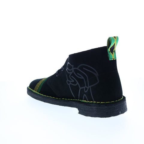 Clarks Desert Jamaica 26155917 Mens Black Suede Lace Up Desert Boots