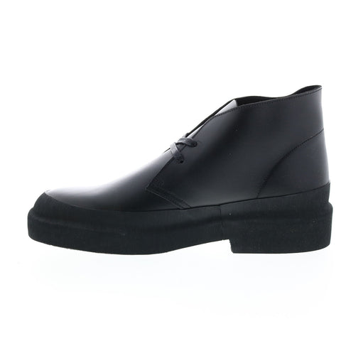 Clarks Desert Galosh 26156080 Mens Black Leather Lace Up Desert Boots