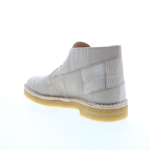 Clarks Desert Boot 26156289 Mens Gray Leather Lace Up Chukkas Boots