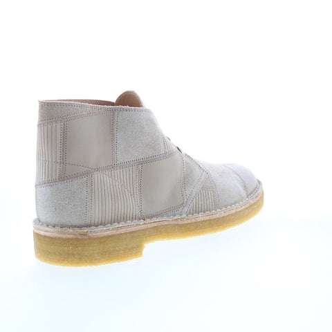 Clarks Desert Boot 26156289 Mens Gray Leather Lace Up Chukkas Boots