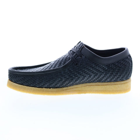 Clarks Wallabee 26156530 Mens Black Leather Lace Up Chukkas Boots