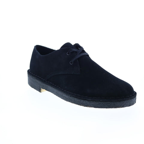 Clarks Desert Khan 26156808 Mens Black Suede Lace Up Desert Boots