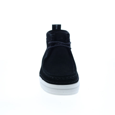 Clarks Origin Wallabee 26157271 Womens Black Suede Lace Up Chukkas Boots