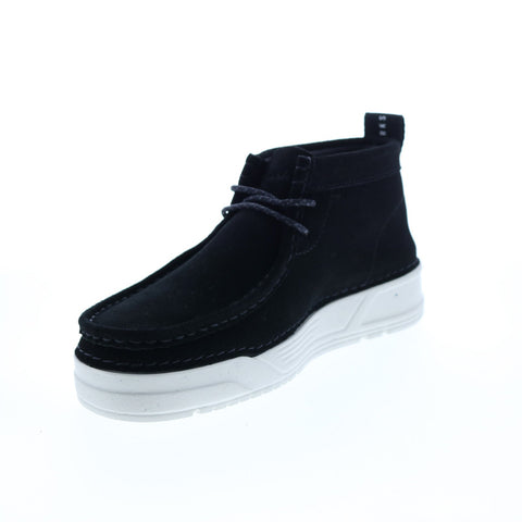 Clarks Origin Wallabee 26157271 Womens Black Suede Lace Up Chukkas Boots