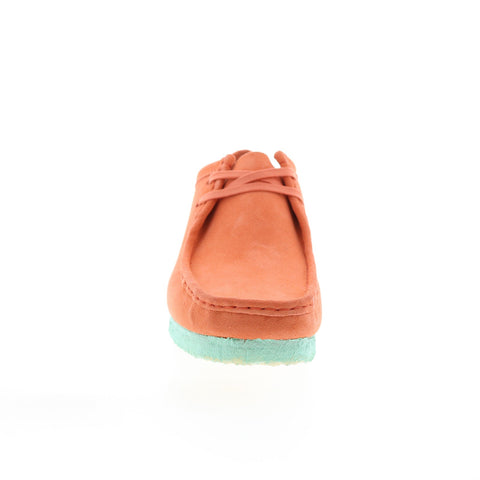 Clarks Wallabee 26157367 Mens Orange Suede Lace Up Chukkas Boots