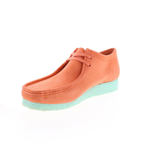 Clarks Wallabee 26157367 Mens Orange Suede Lace Up Chukkas Boots