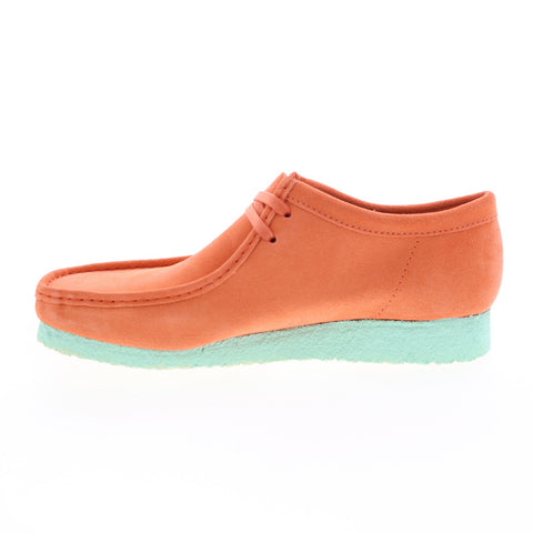 Clarks Wallabee 26157367 Mens Orange Suede Lace Up Chukkas Boots