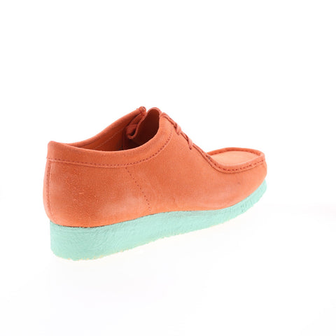 Clarks Wallabee 26157367 Mens Orange Suede Lace Up Chukkas Boots