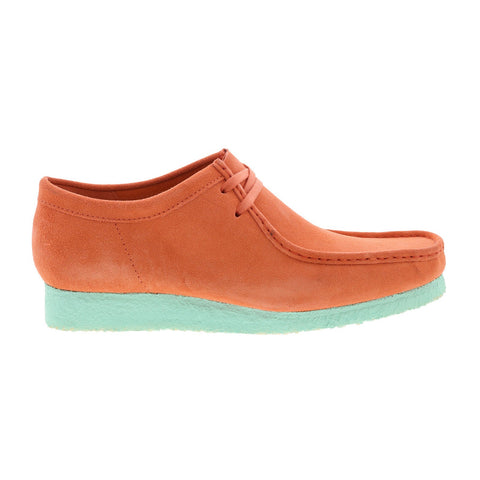 Clarks Wallabee 26157367 Mens Orange Suede Lace Up Chukkas Boots