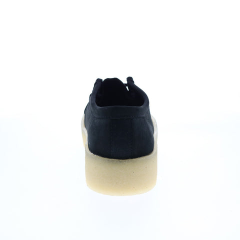 Clarks Wallabee Cup 26158144 Mens Black Nubuck Lace Up Chukkas Boots