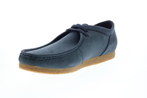 Clarks Shacre 26159433 Mens Blue Nubuck Oxfords & Lace Ups Plain Toe Shoes