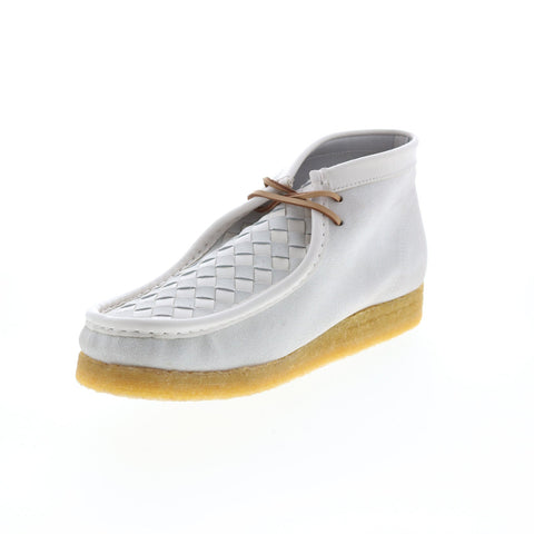 Clarks Wallabee Boot 26159539 Mens Gray Canvas Lace Up Chukkas Boots