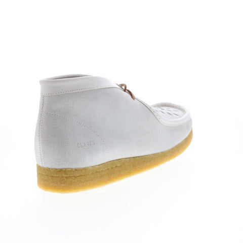 Clarks Wallabee Boot 26159539 Mens Gray Canvas Lace Up Chukkas Boots