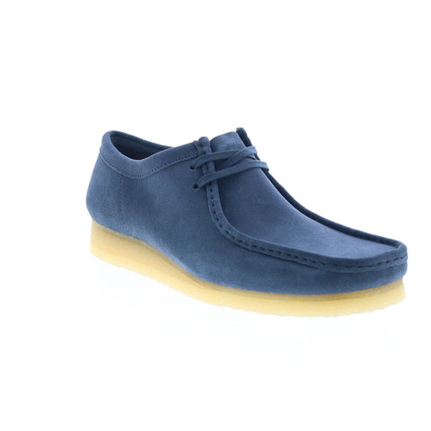 Clarks Wallabee 26160203 Mens Blue Suede Oxfords & Lace Ups Plain Toe Shoes