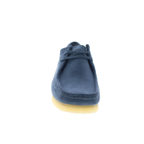 Clarks Wallabee 26160203 Mens Blue Suede Oxfords & Lace Ups Plain Toe Shoes