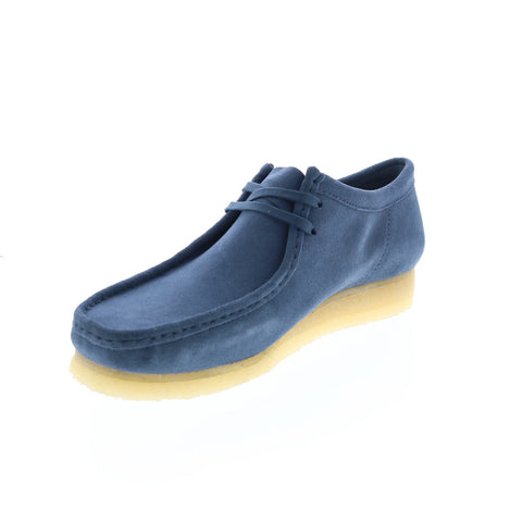 Clarks Wallabee 26160203 Mens Blue Suede Oxfords & Lace Ups Plain Toe Shoes