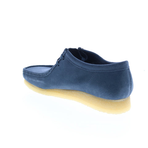 Clarks Wallabee 26160203 Mens Blue Suede Oxfords & Lace Ups Plain Toe Shoes