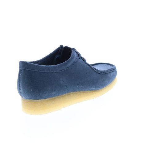 Clarks Wallabee 26160203 Mens Blue Suede Oxfords & Lace Ups Plain Toe Shoes