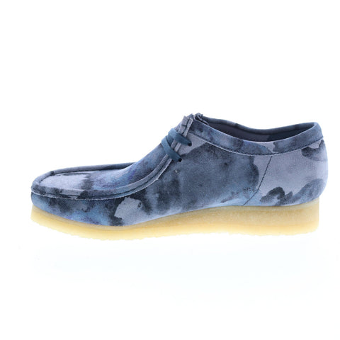 Clarks Wallabee 26160205 Mens Blue Suede Lace Up Oxfords Casual Shoes