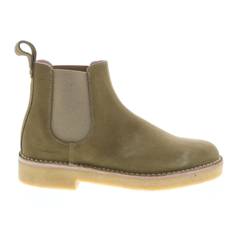 Clarks DesertChelsea2 26160218 Mens Green Suede Slip On Chelsea Boots