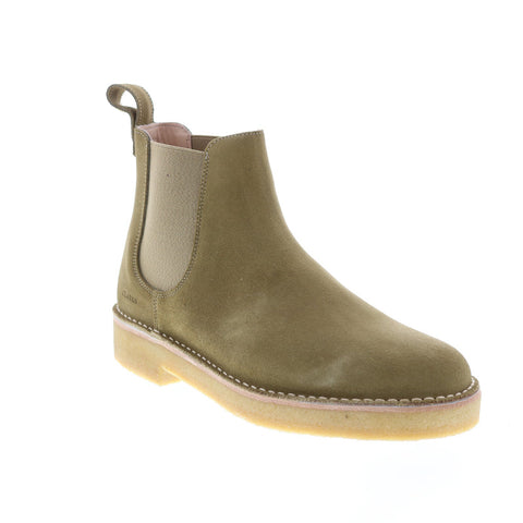 Clarks DesertChelsea2 26160218 Mens Green Suede Slip On Chelsea Boots