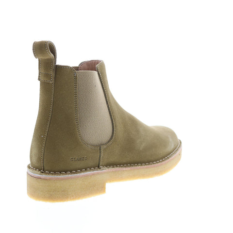 Clarks DesertChelsea2 26160218 Mens Green Suede Slip On Chelsea Boots
