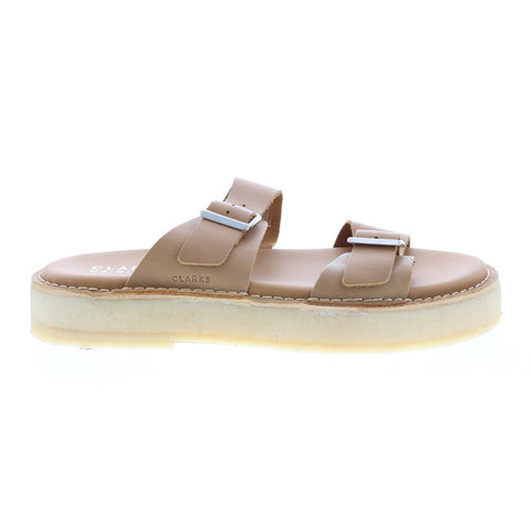 Clarks Desert Sandal 26160245 Womens Brown Leather Strap Sandals Shoes