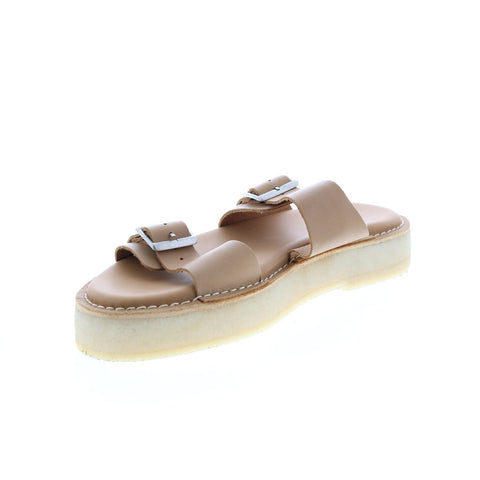Clarks Desert Sandal 26160245 Womens Brown Leather Strap Sandals Shoes