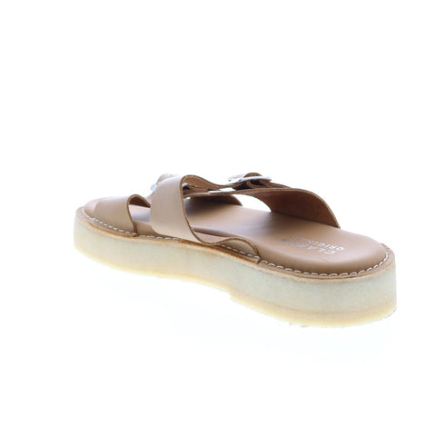 Clarks Desert Sandal 26160245 Womens Brown Leather Strap Sandals Shoes