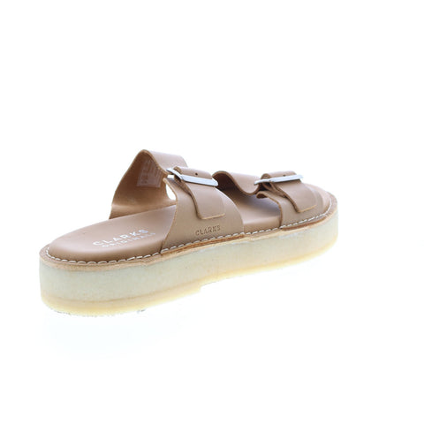 Clarks Desert Sandal 26160245 Womens Brown Leather Strap Sandals Shoes