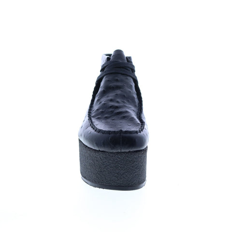 Clarks Wallabee ELVTD 26160832 Womens Black Leather Ankle & Booties Boots
