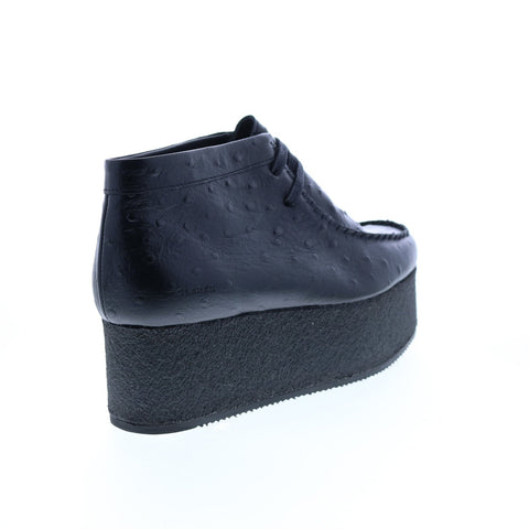 Clarks Wallabee ELVTD 26160832 Womens Black Leather Ankle & Booties Boots