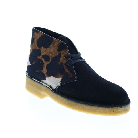 Clarks Desert Boot 221 26161098 Womens Black Suede Desert Boots 